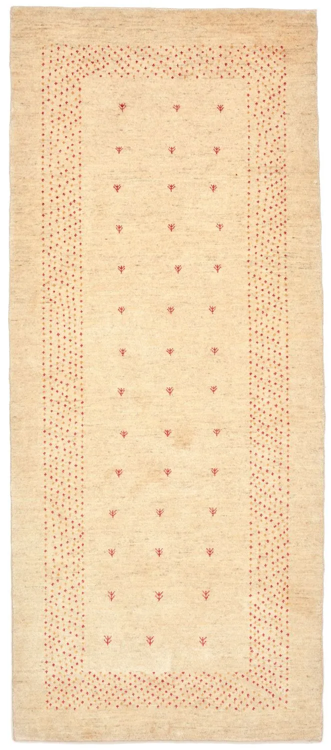Gabbeh Teppich - Loribaft Perser 84 x 197 cm - natur