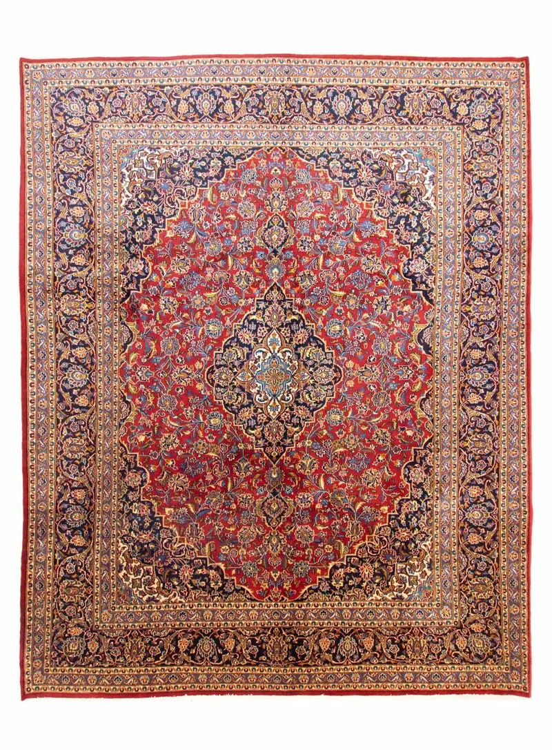 Perserteppich - Keshan 303 x 384 cm - blau
