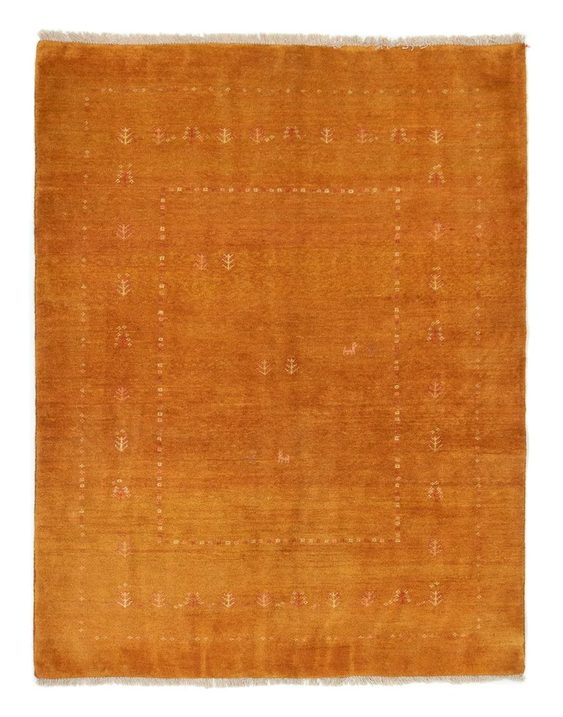 Gabbeh Teppich - Perser 147 x 187 cm - gold