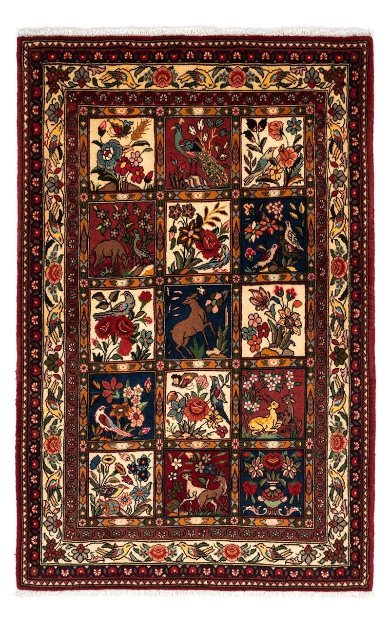 Perserteppich - Nomadic 110 x 172 cm - dunkelrot
