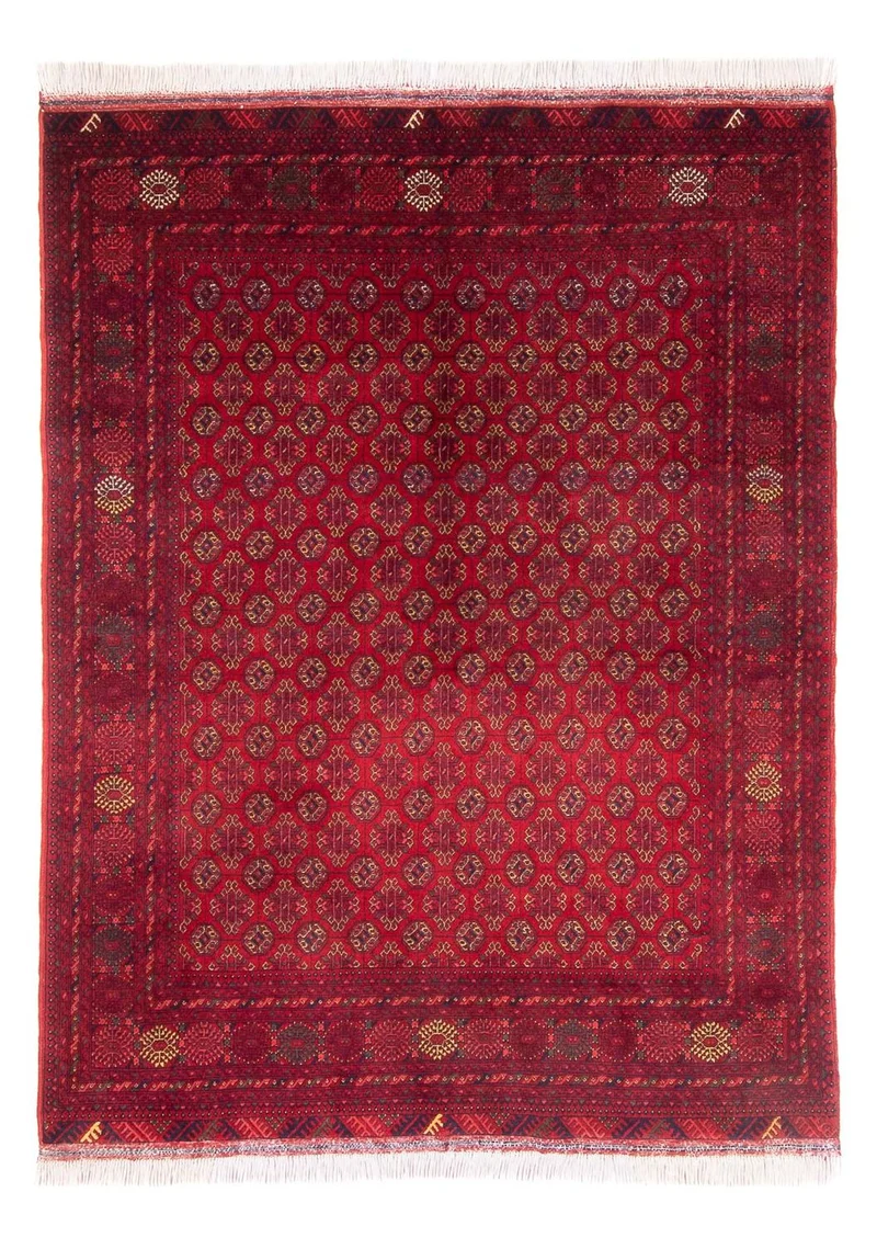 Afghan Teppich - 148 x 193 cm - rot