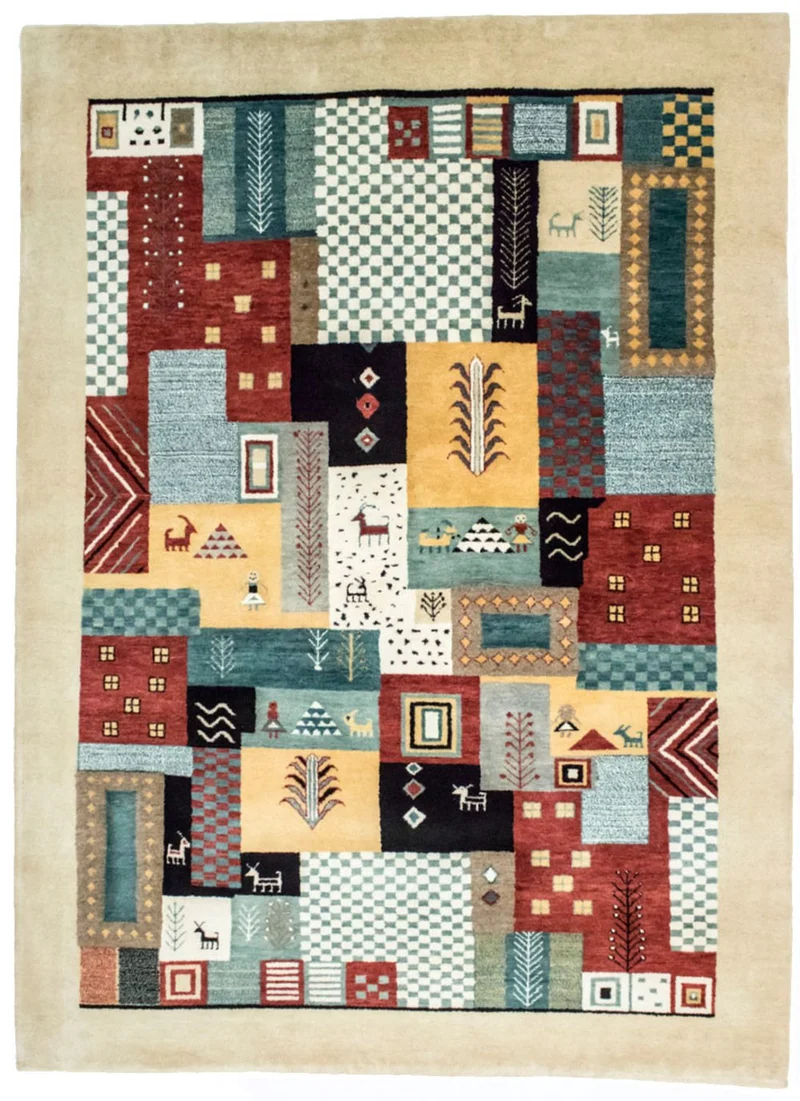 Gabbeh Teppich - Loribaft Indus 150 x 198 cm - bunt