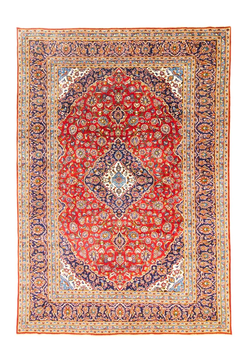 Perserteppich - Keshan 251 x 362 cm - dunkelrot