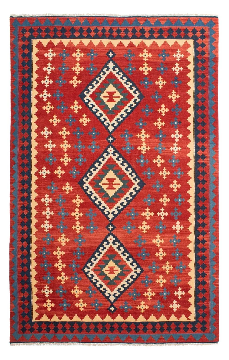 Kelim Teppich - Oriental 204 x 314 cm - rot