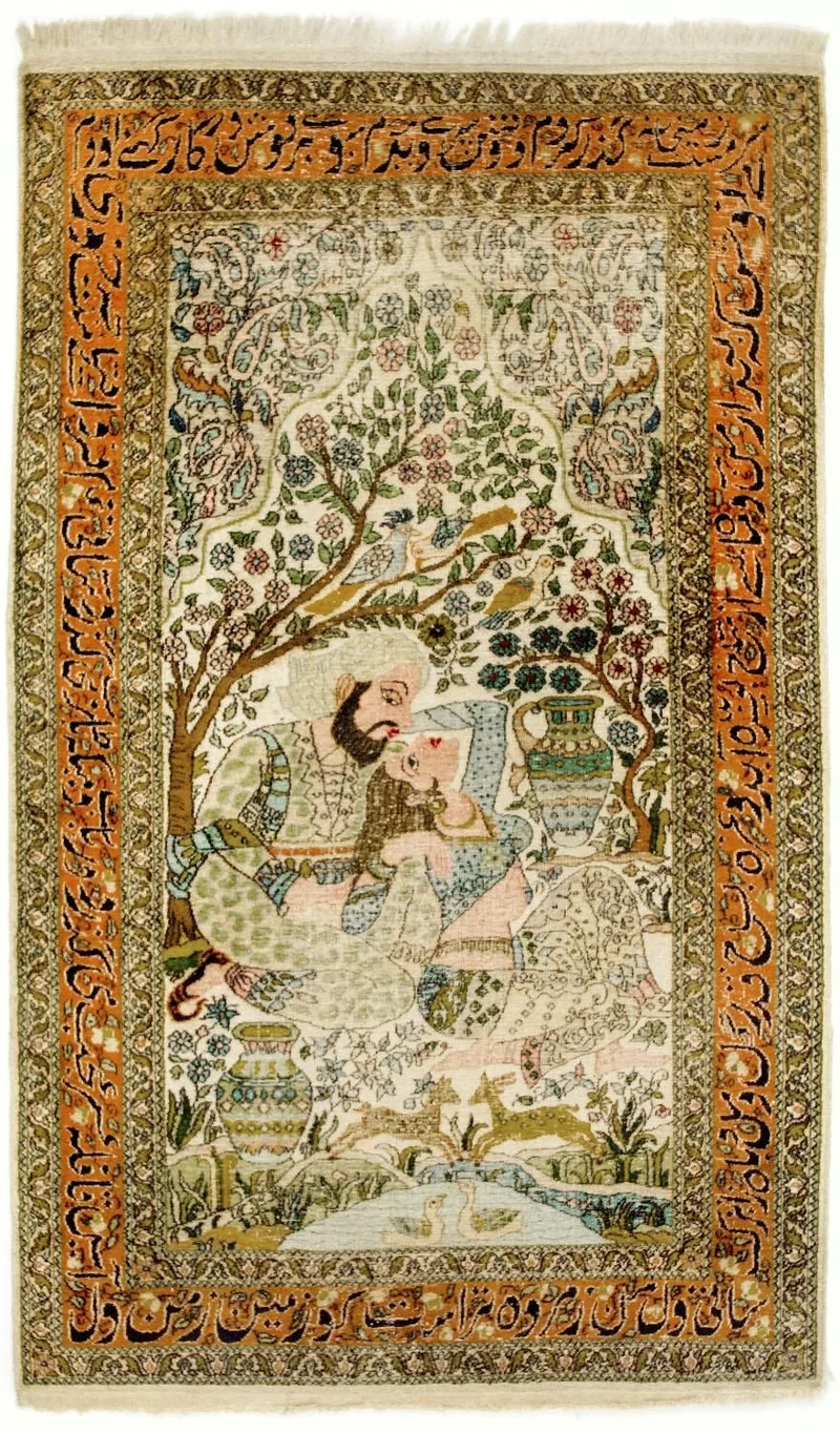 Seidenteppich - Kaschmir Seide 92 x 150 cm Teppichbrücke