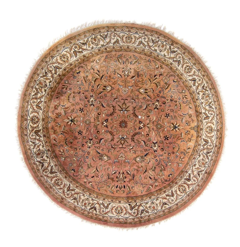 Orientteppich - Indus rund - 245 x 245 cm - lachs