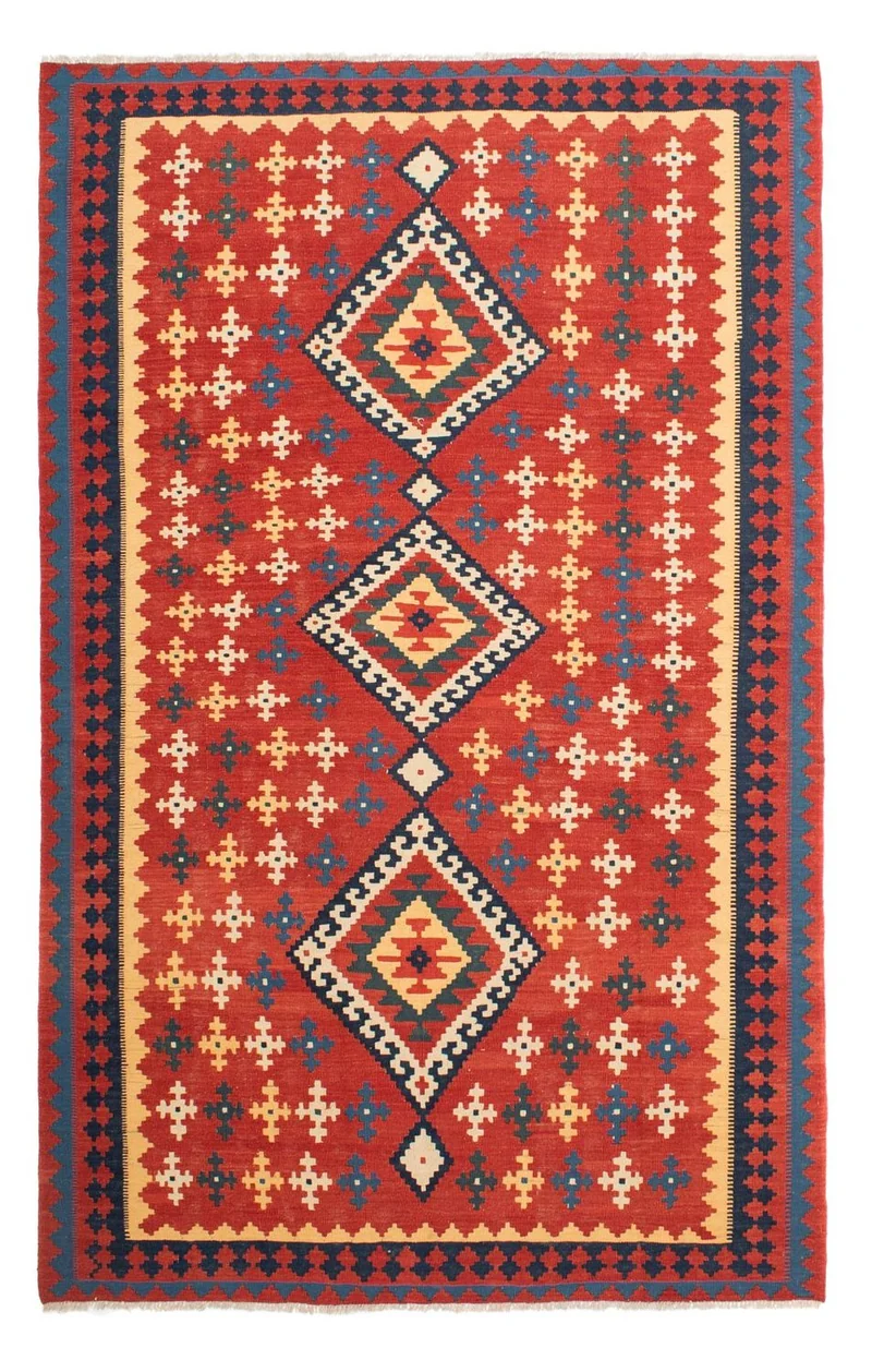 Kelim Teppich - Oriental 199 x 307 cm - rot