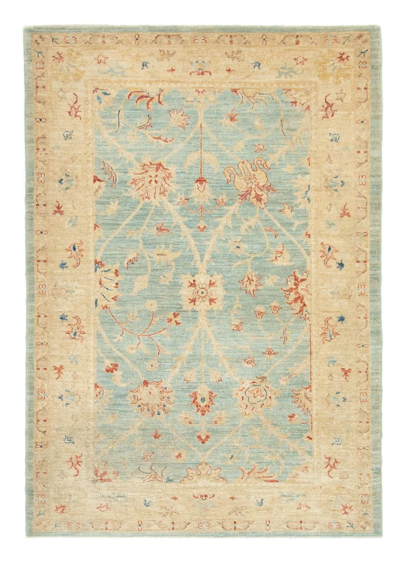 Ziegler Teppich 125 x 186 cm - hellblau