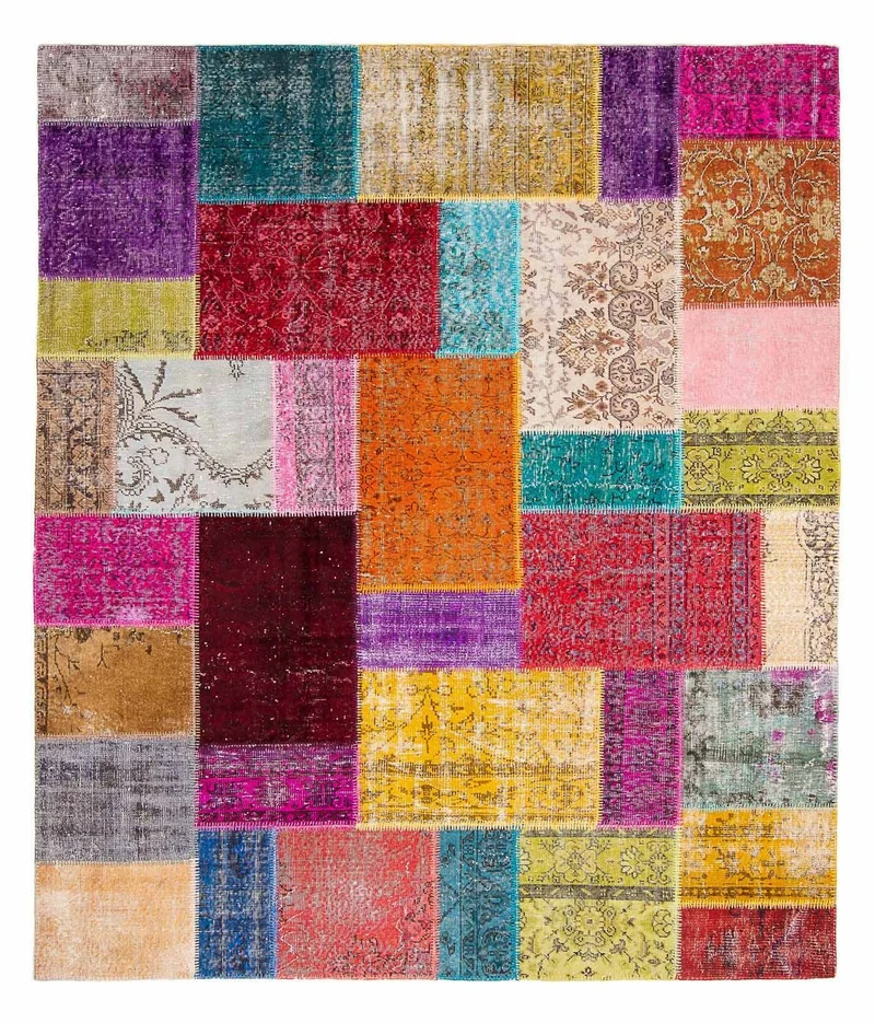 Patchwork Teppich 200 x 300 cm - mehrfarbig