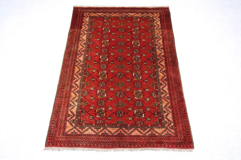 Afghan Teppich 126 x 196 cm - rot