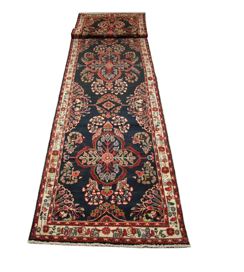 Perserteppich - Nomadic 110 x 506 cm - blau