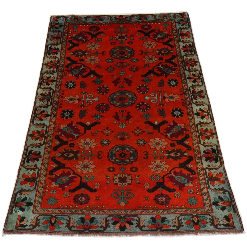 Orientteppich 133 x 210 cm - dunkelrot