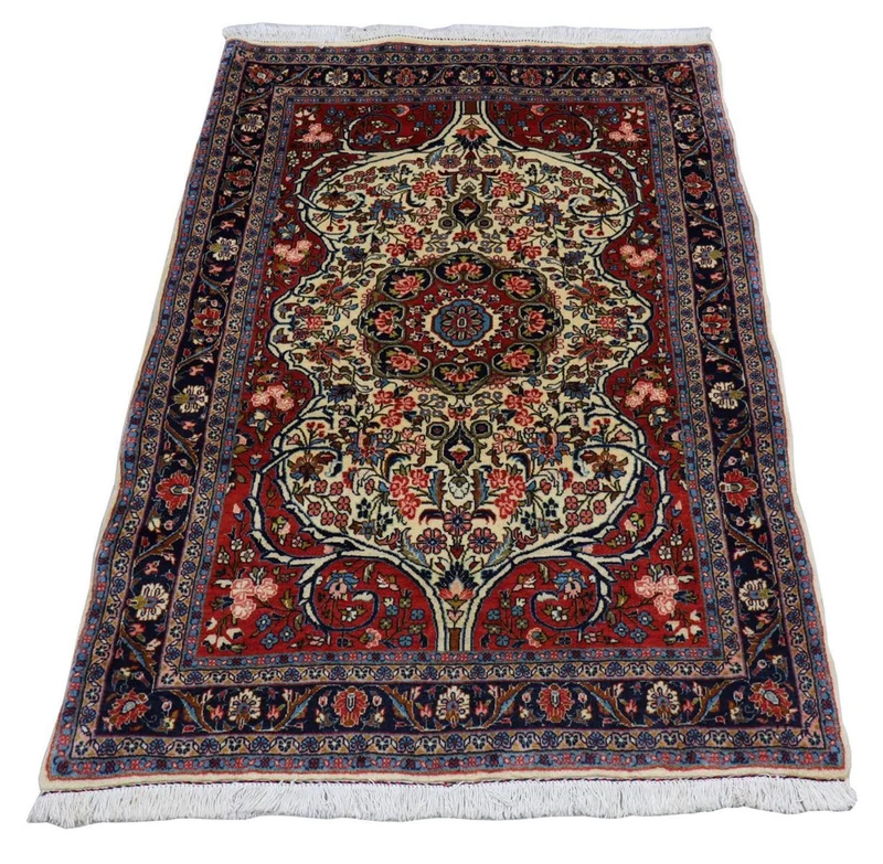 Perserteppich - Bidjar 109 x 155 cm - dunkelblau