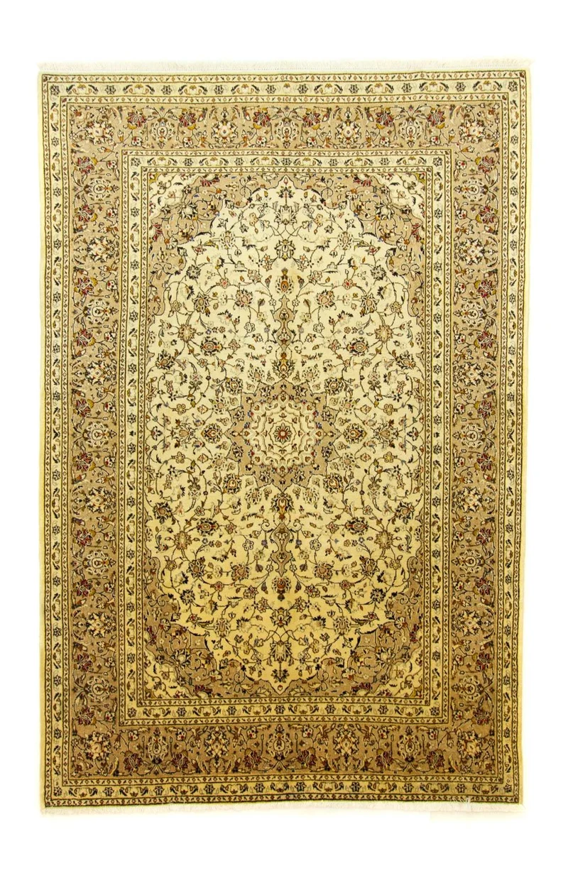 Perserteppich - Keshan 195 x 305 cm - beige