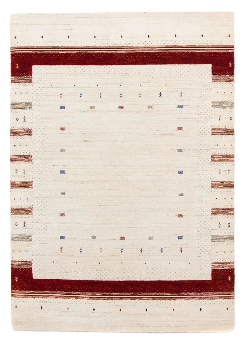 Gabbeh Teppich - Loribaft Indus 170 x 245 cm - beige