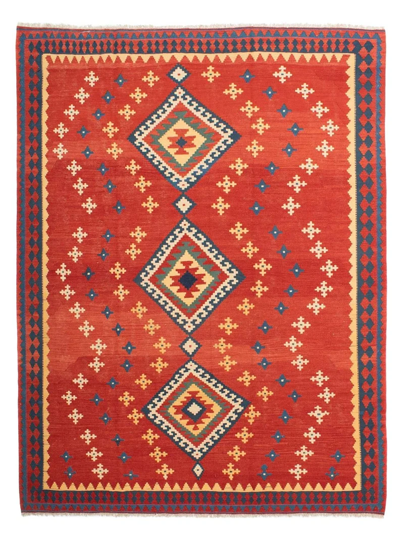Kelim Teppich - Oriental 215 x 271 cm - rot