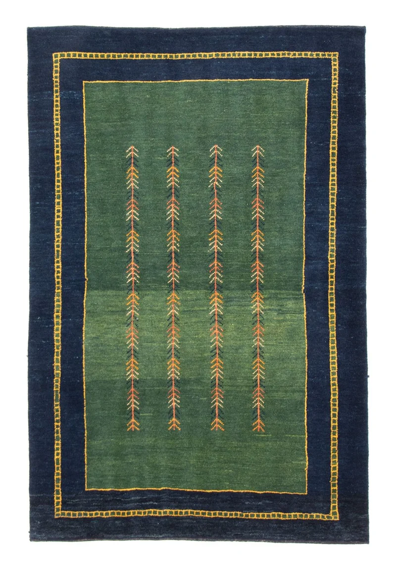 Gabbeh Teppich - Perser 122 x 184 cm - grün