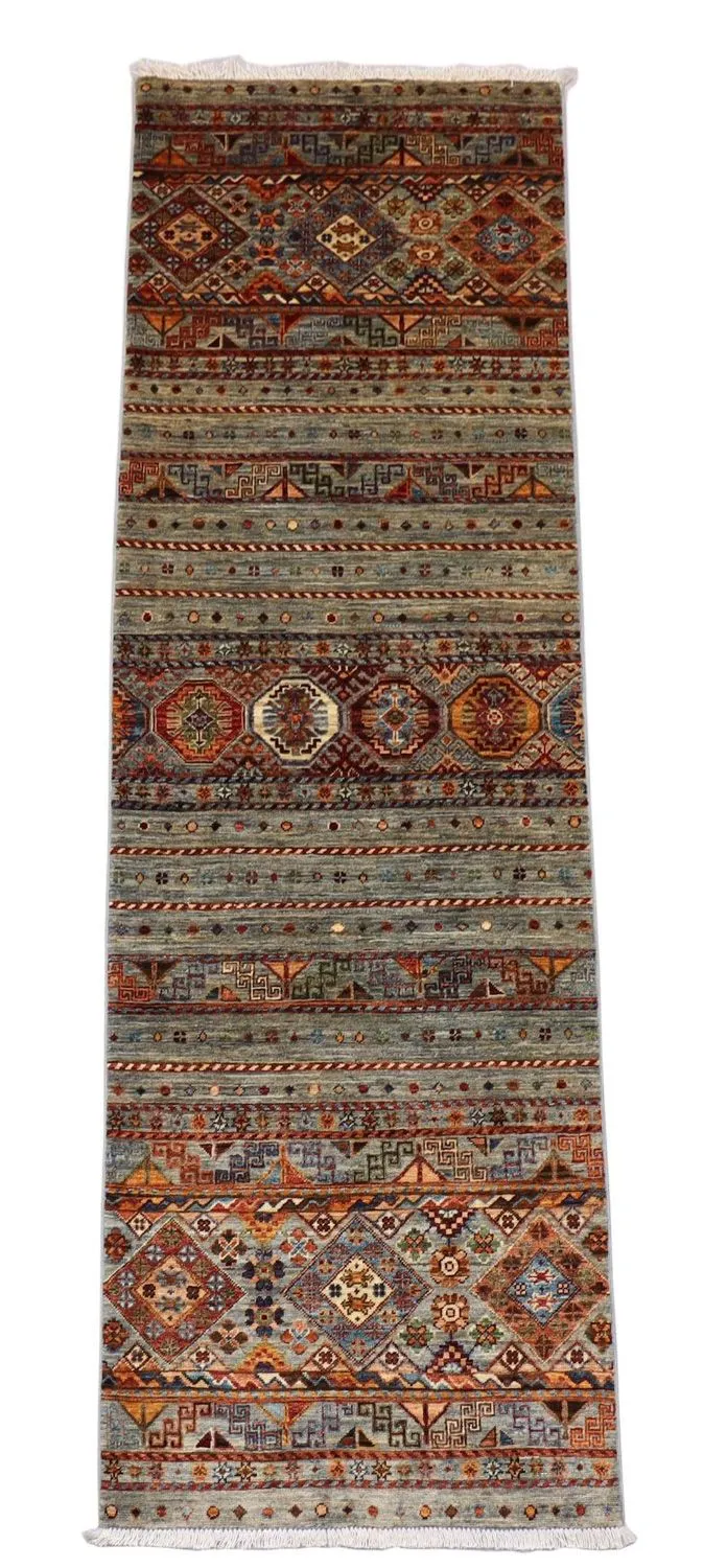 Ziegler Teppich 85 x 258 cm - olivgrün