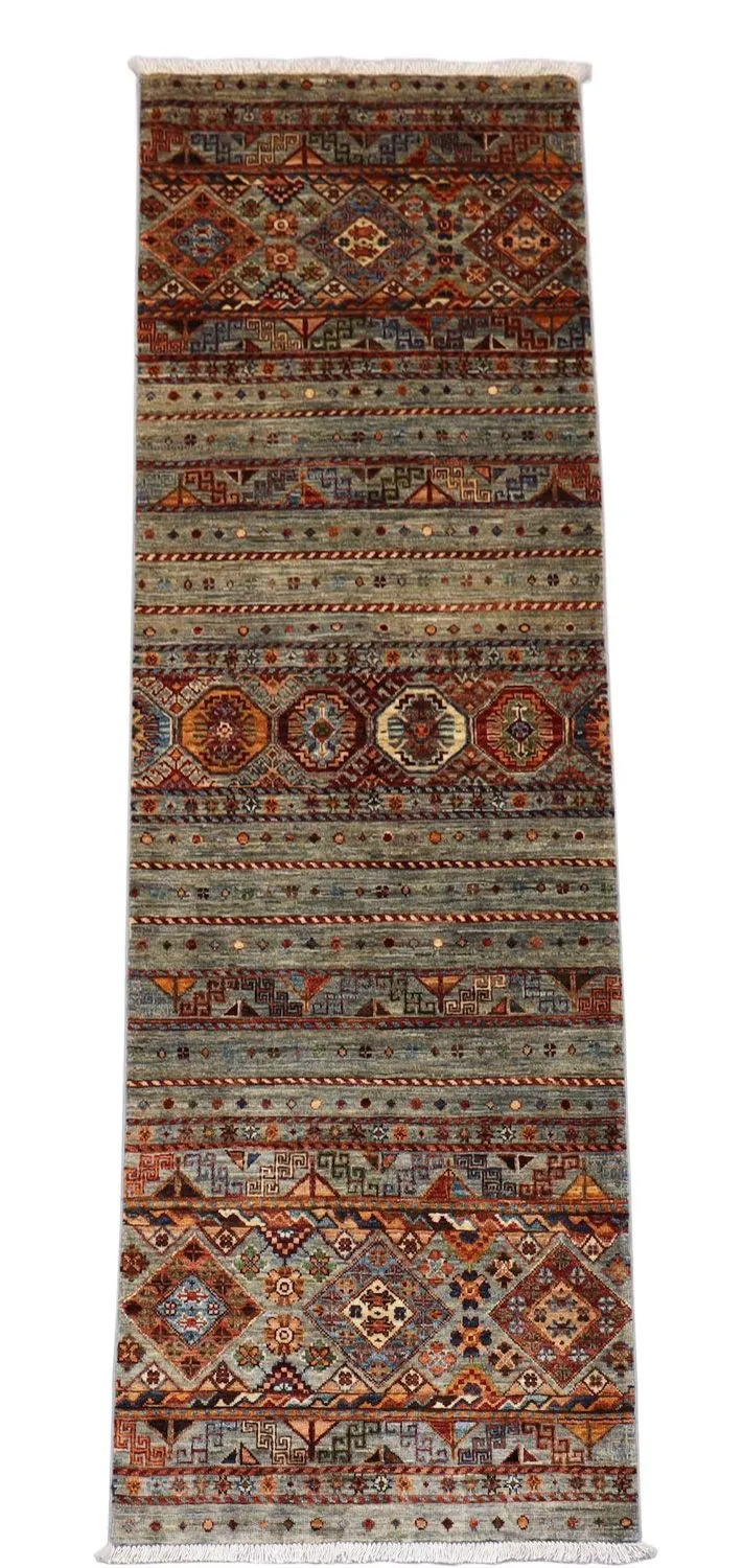 Ziegler Teppich 85 x 256 cm - olivgrün