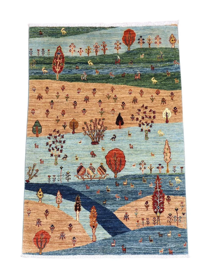 Ziegler Teppich 123 x 176 cm - mehrfarbig