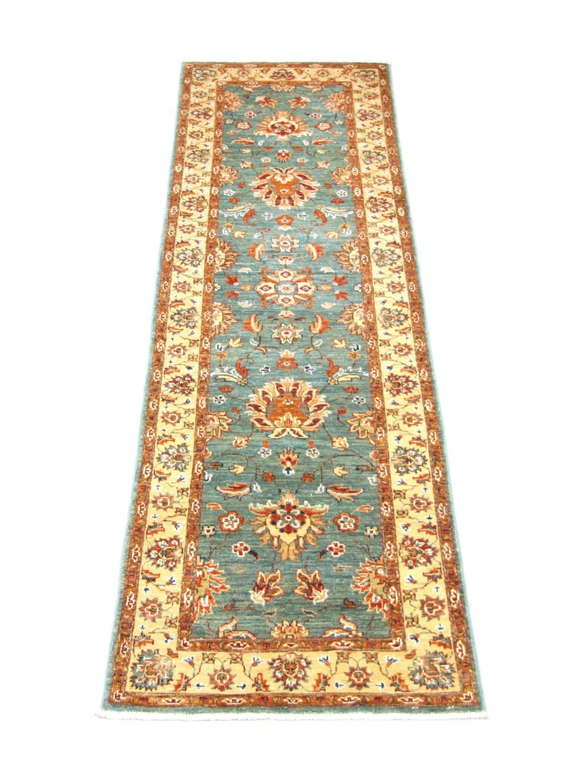 Ziegler Teppich 71 x 262 cm - blau