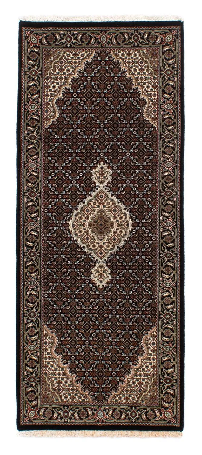 Orientteppich - Täbriz 79 x 195 cm - dunkelblau