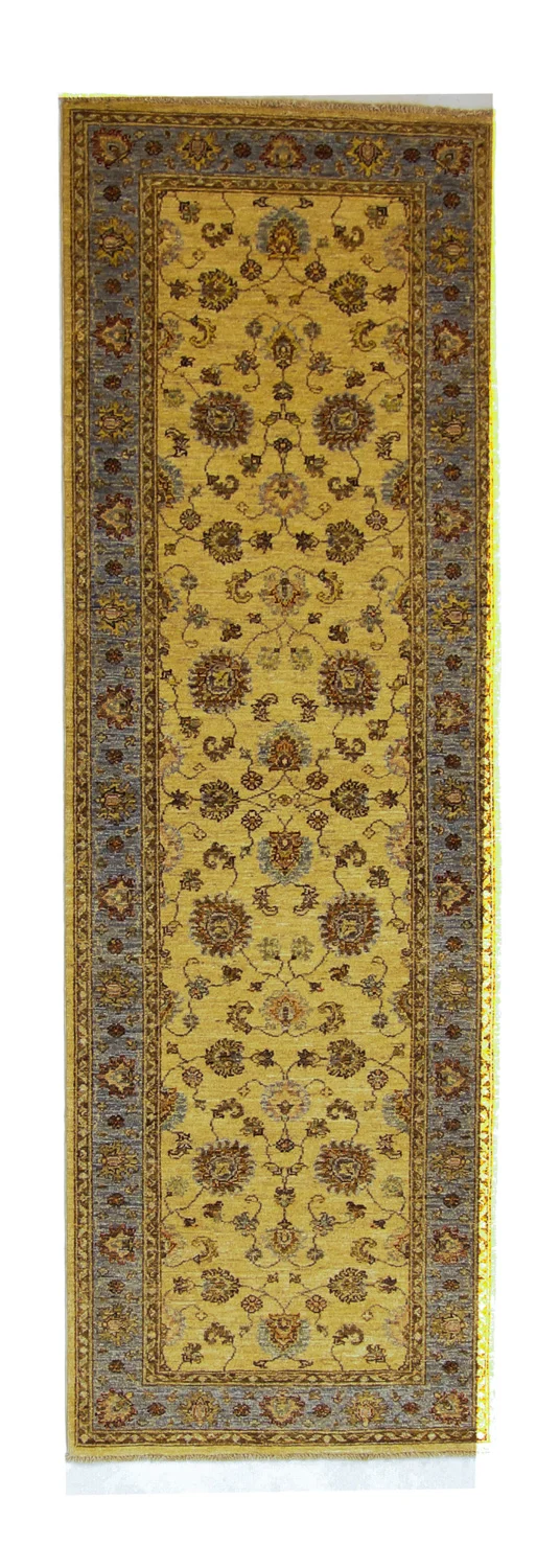 Ziegler Teppich 80 x 250 cm - senfgelb