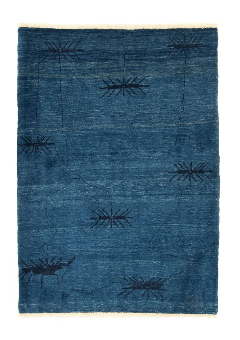 Gabbeh Teppich - Perser 102 x 150 cm - dunkelblau