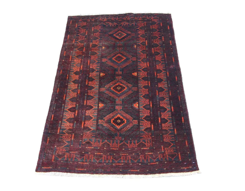 Afghan Teppich 123 x 208 cm - blau