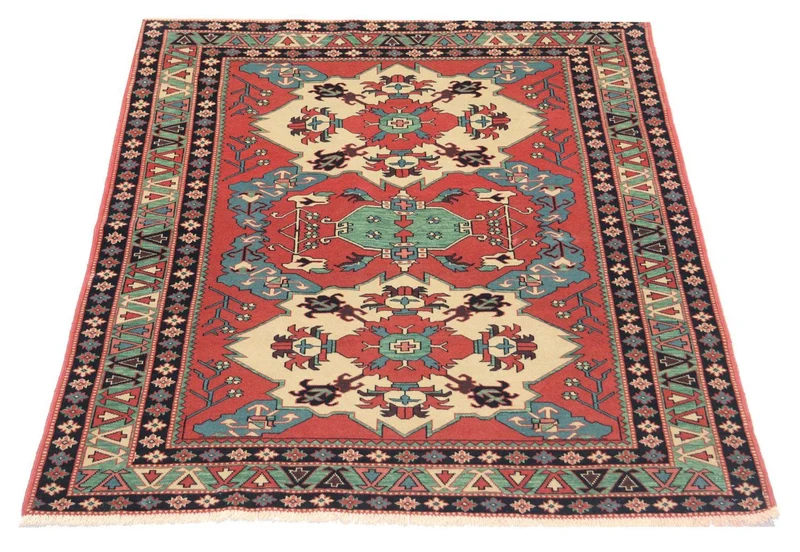 Afghan Teppich 138 x 170 cm - rot