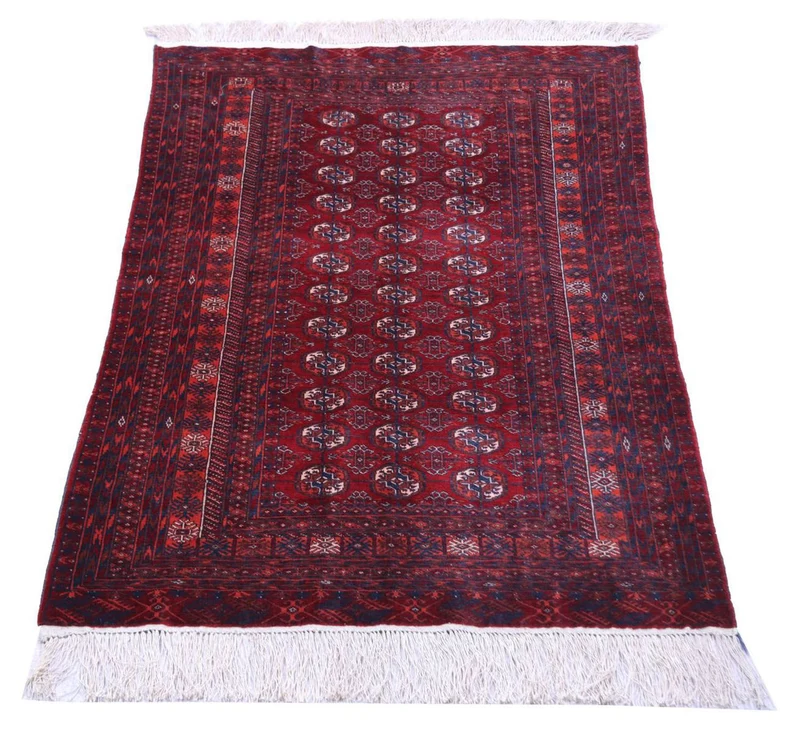 Afghan Teppich 113 x 169 cm - dunkelrot