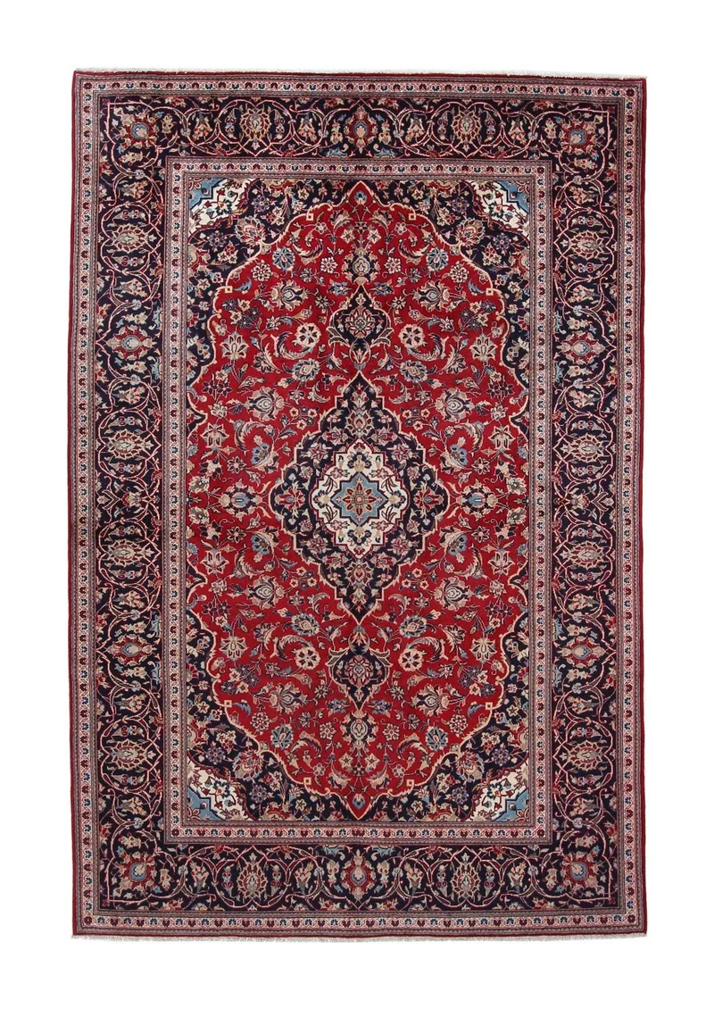 Perserteppich - Keshan 195 x 297 cm - rot
