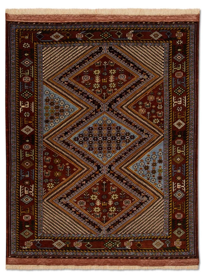 Afghan Teppich 118 x 148 cm - braun