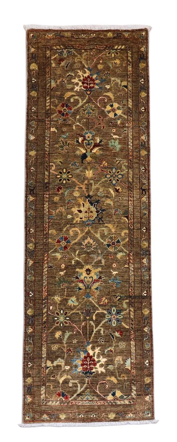 Ziegler Teppich 79 x 242 cm - olivgrün