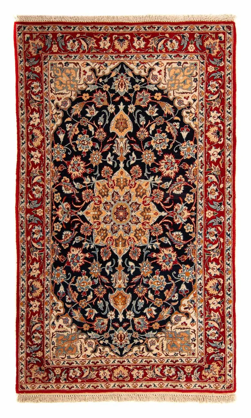Perserteppich - Isfahan - Premium 100 x 175 cm - dunkelblau