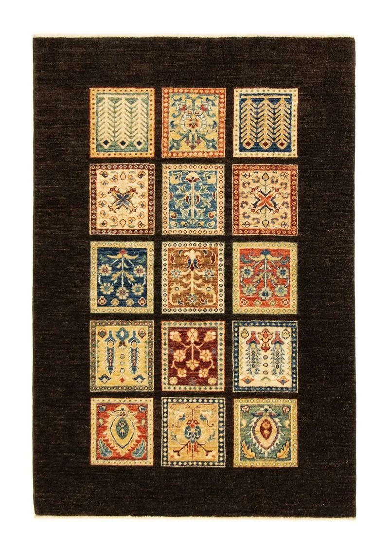 Ziegler Teppich 100 x 154 cm - schwarz