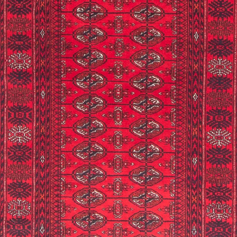 Läufer Afghan - Buchara - 90 x 380 cm - rot