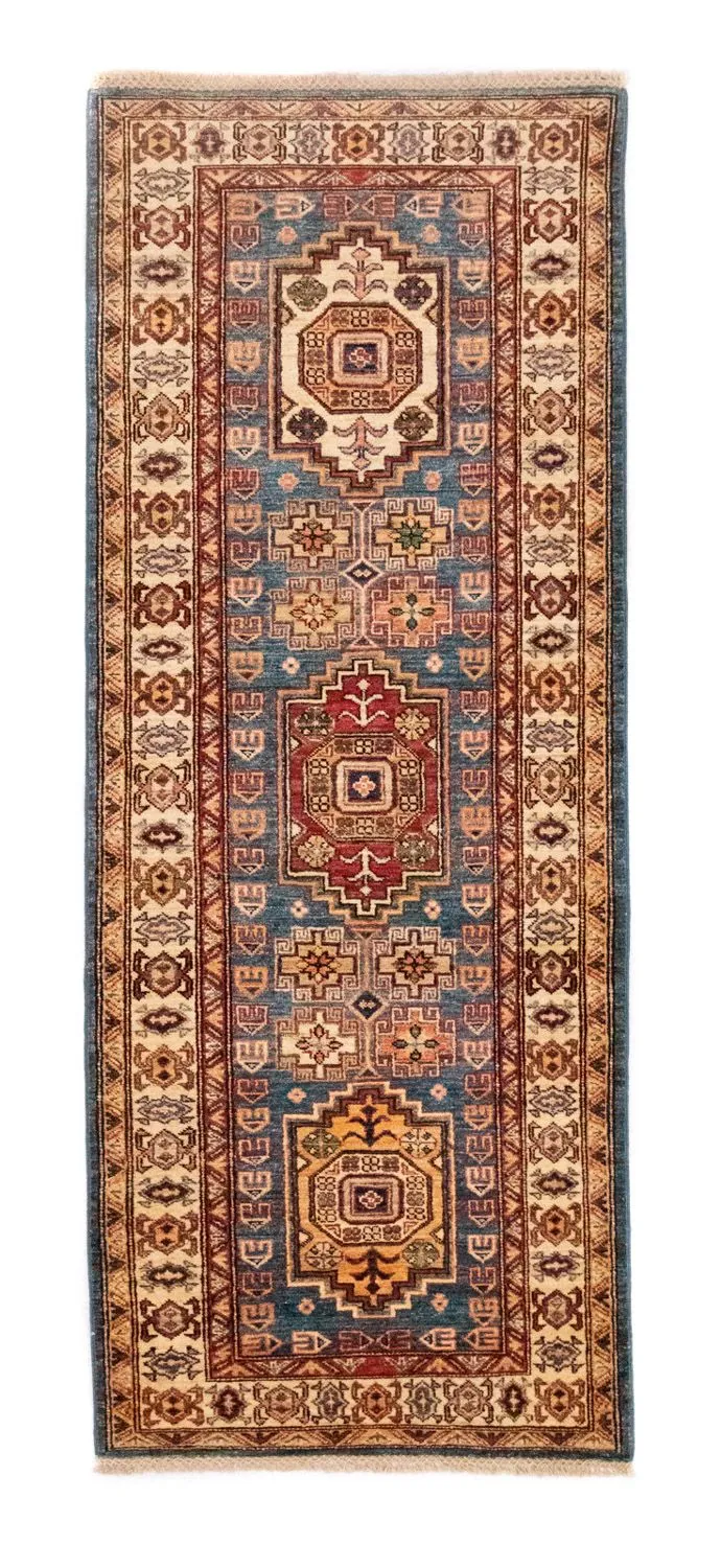 Ziegler Teppich - Kazak 79 x 212 cm - hellblau