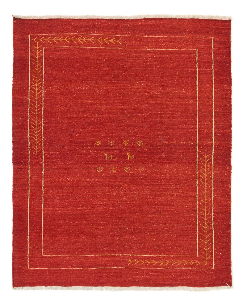 Gabbeh Teppich - Perser 152 x 191 cm - rot