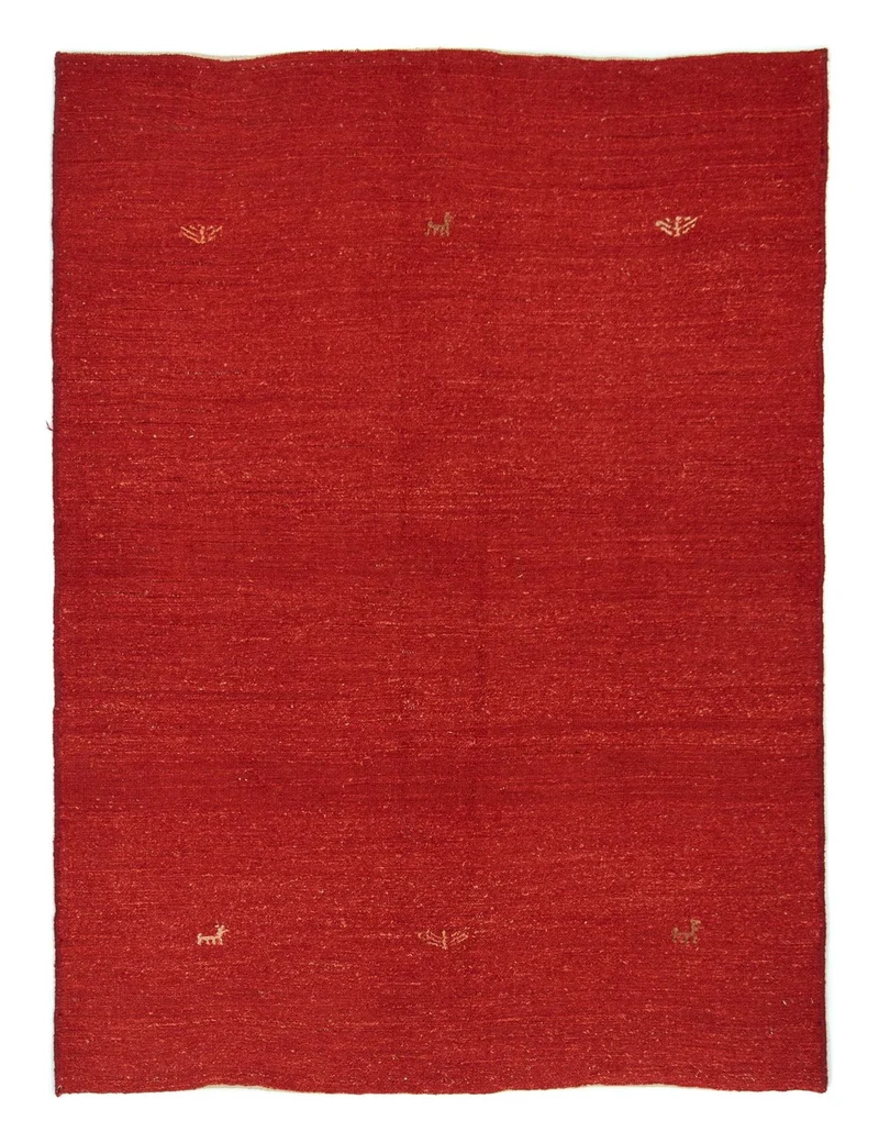 Gabbeh Teppich - Perser 147 x 195 cm - rot