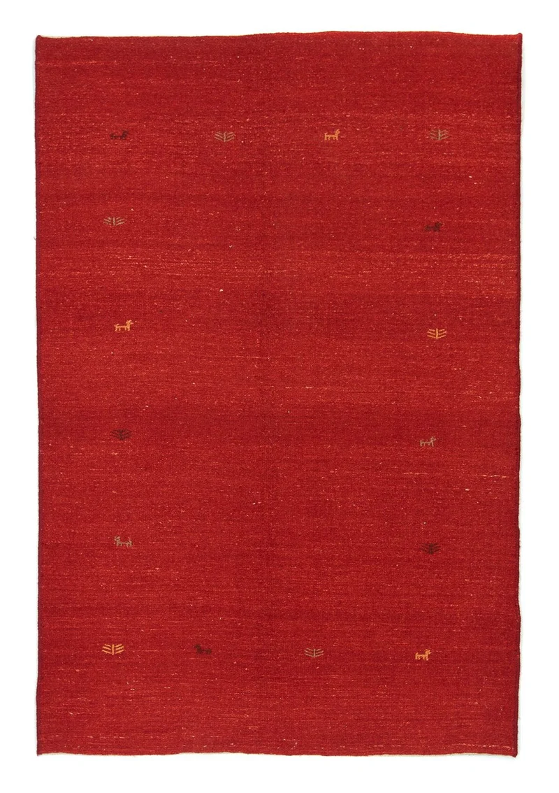 Gabbeh Teppich - Perser 138 x 208 cm - rot