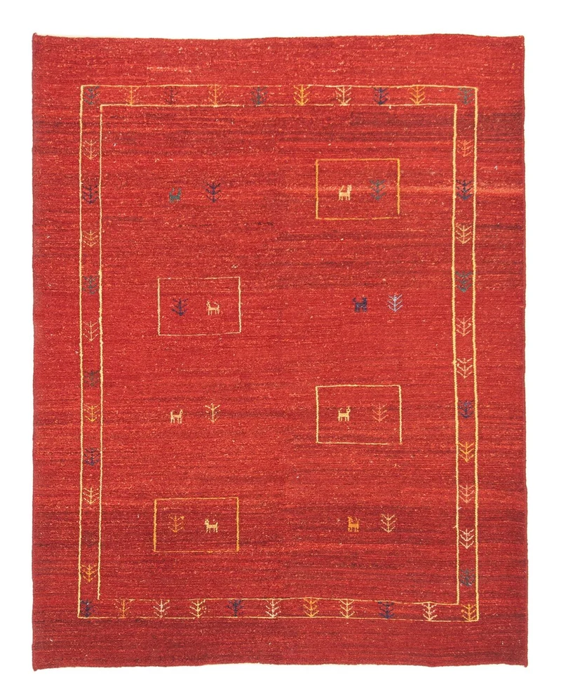 Gabbeh Teppich - Perser 150 x 190 cm - rot