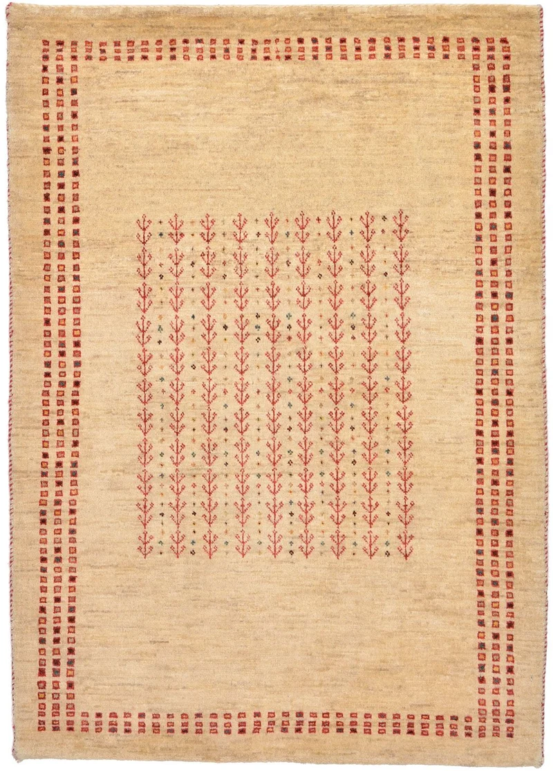 Gabbeh Teppich - Loribaft Perser 81 x 119 cm - natur