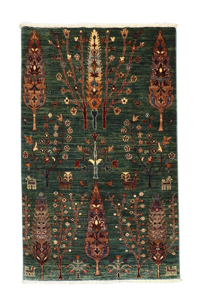 Ziegler Teppich 103 x 159 cm - dunkelgrün