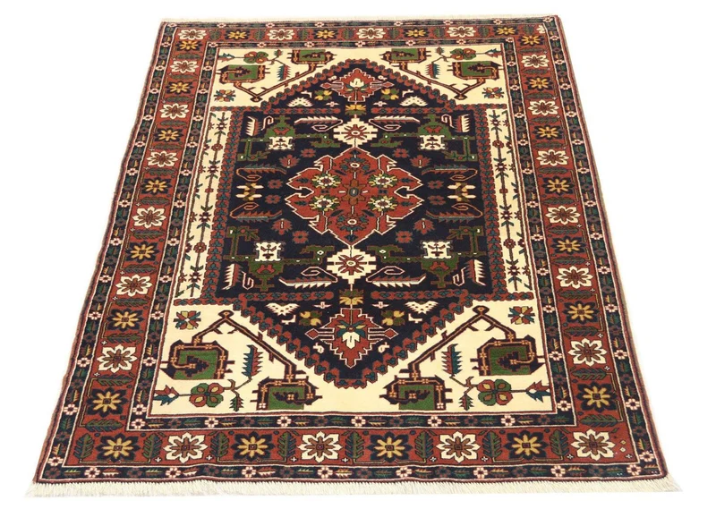 Afghan Teppich 129 x 182 cm - dunkelblau