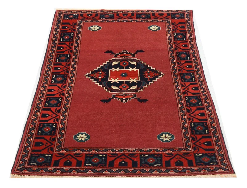 Afghan Teppich 129 x 190 cm - rot