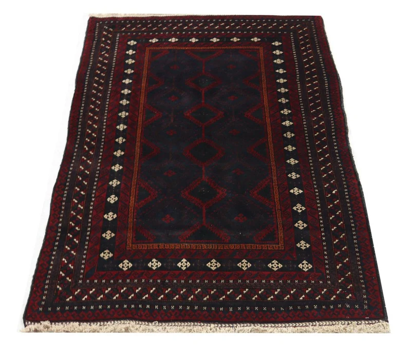Belutsch Teppich 115 x 191 cm - dunkelrot