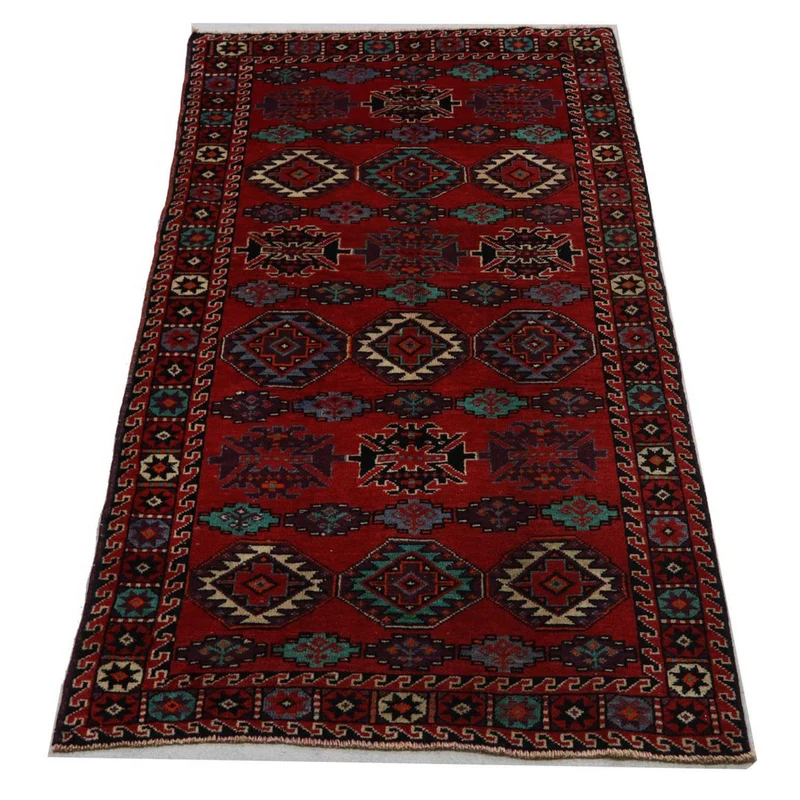 Belutsch Teppich 102 x 198 cm - dunkelrot