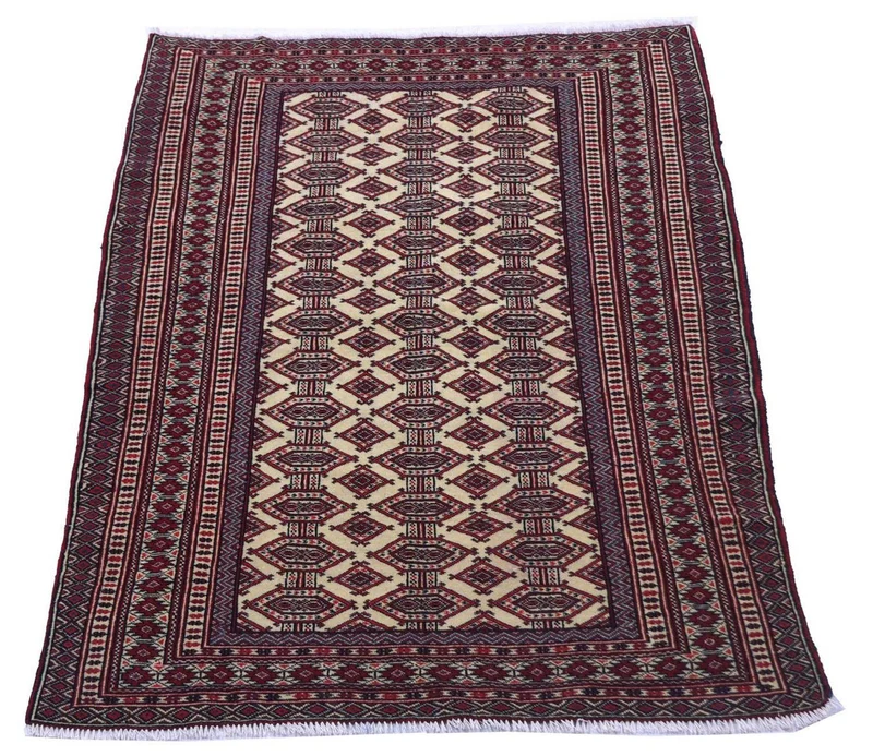 Afghan Teppich 121 x 164 cm - bordeauxrot