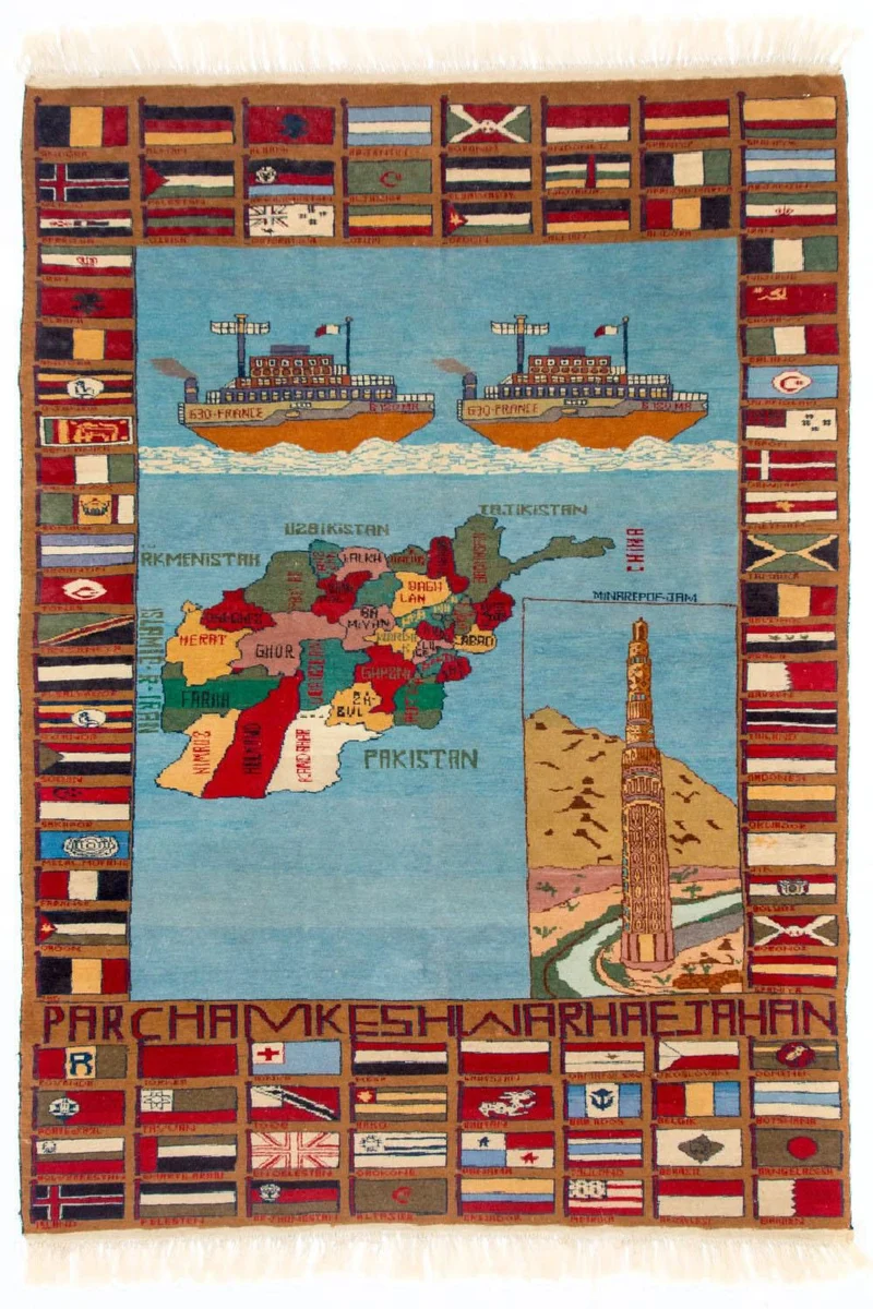 Bild-Teppich 132 x 182 cm - mehrfarbig